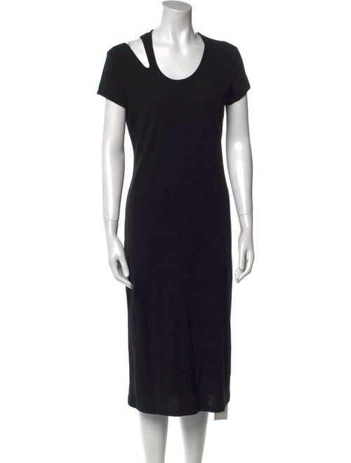 Helmut Lang Scoop Neck Midi Length Dress