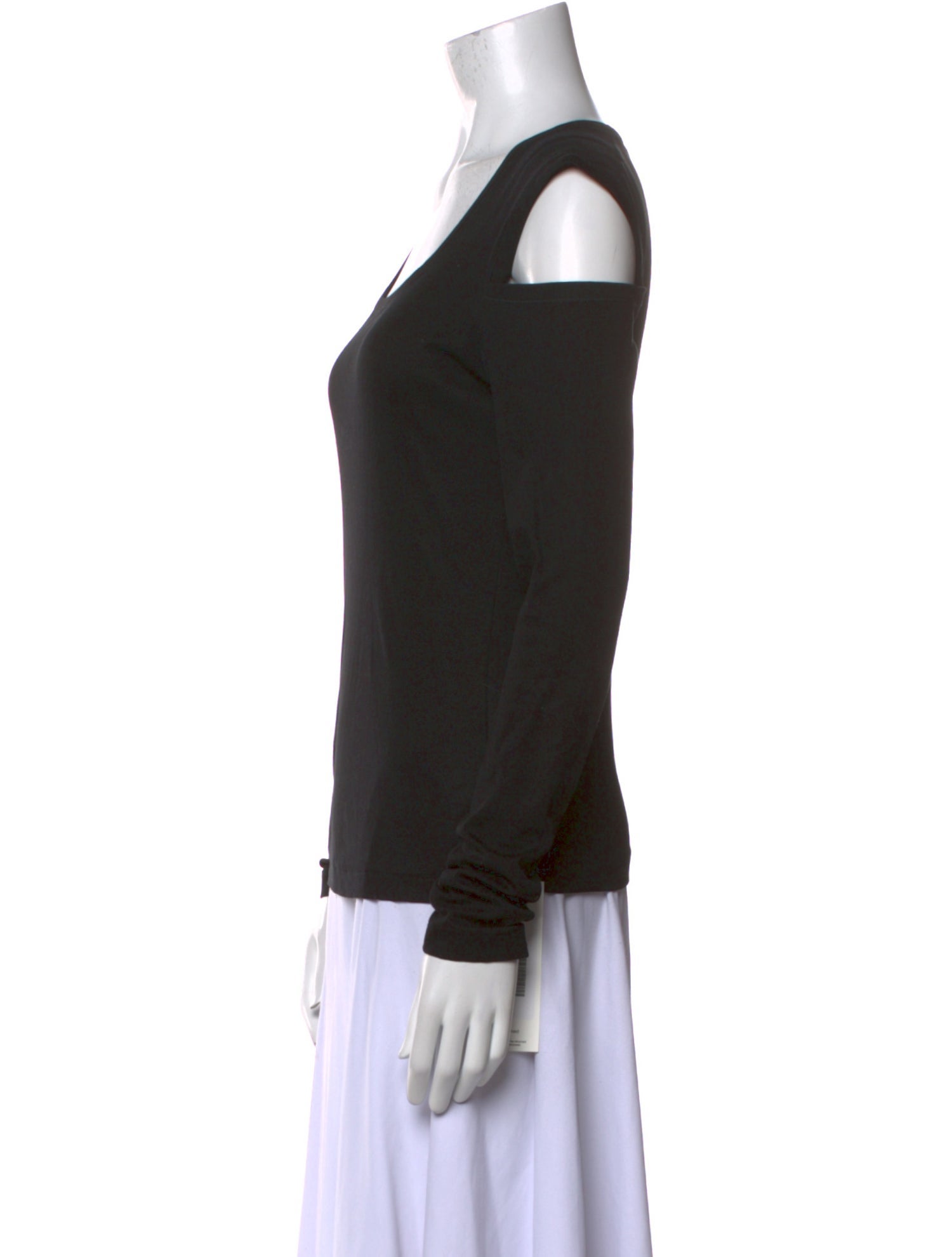 Helmut Lang Square Neckline Long Sleeve Top
