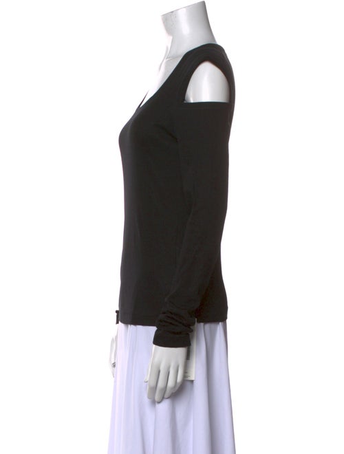 Helmut Lang Square Neckline Long Sleeve Top