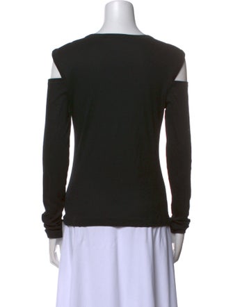 Helmut Lang Square Neckline Long Sleeve Top