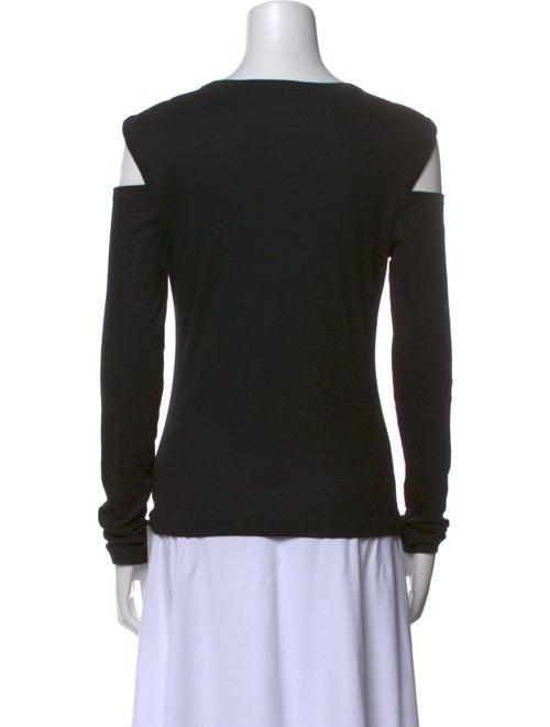 Helmut Lang Square Neckline Long Sleeve Top