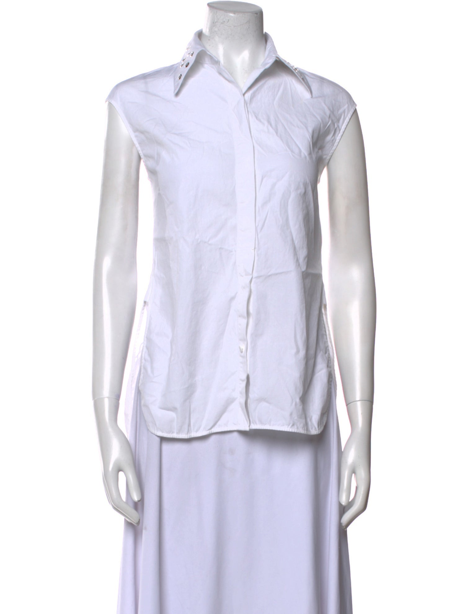 Helmut Lang Sleeveless Button-Up Top