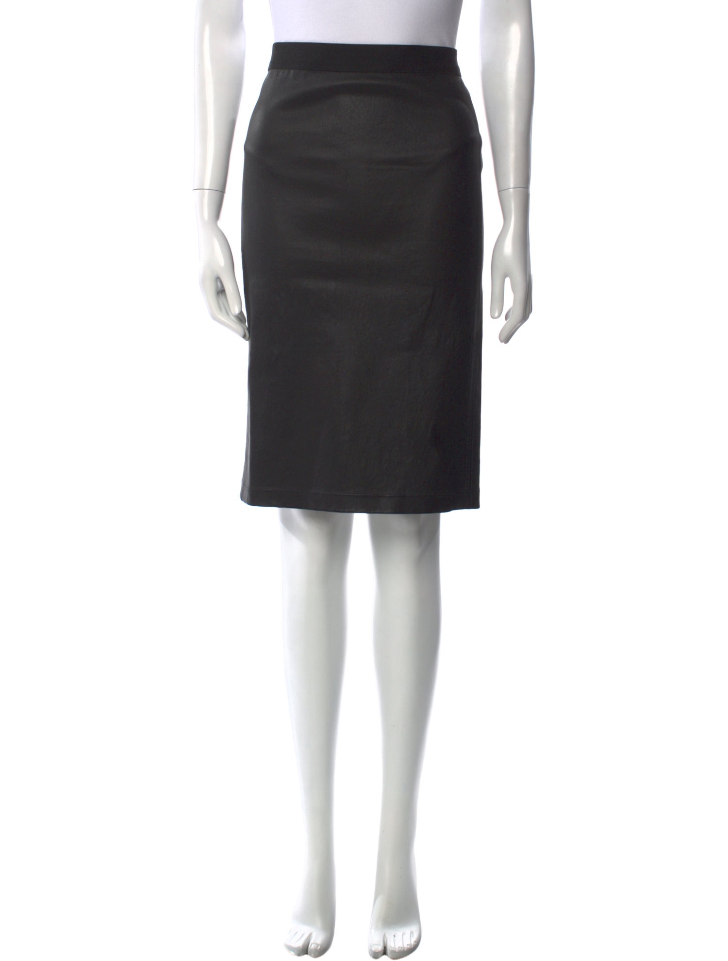 Helmut Lang Lamb Leather Knee-Length Skirt