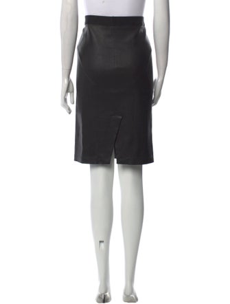 Helmut Lang Lamb Leather Knee-Length Skirt