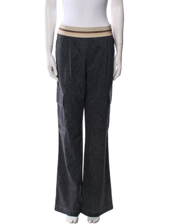 Helmut Lang Striped Wide Leg Pants