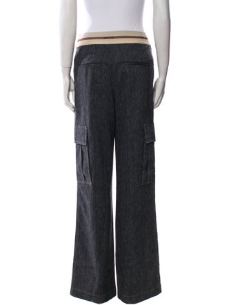 Helmut Lang Striped Wide Leg Pants