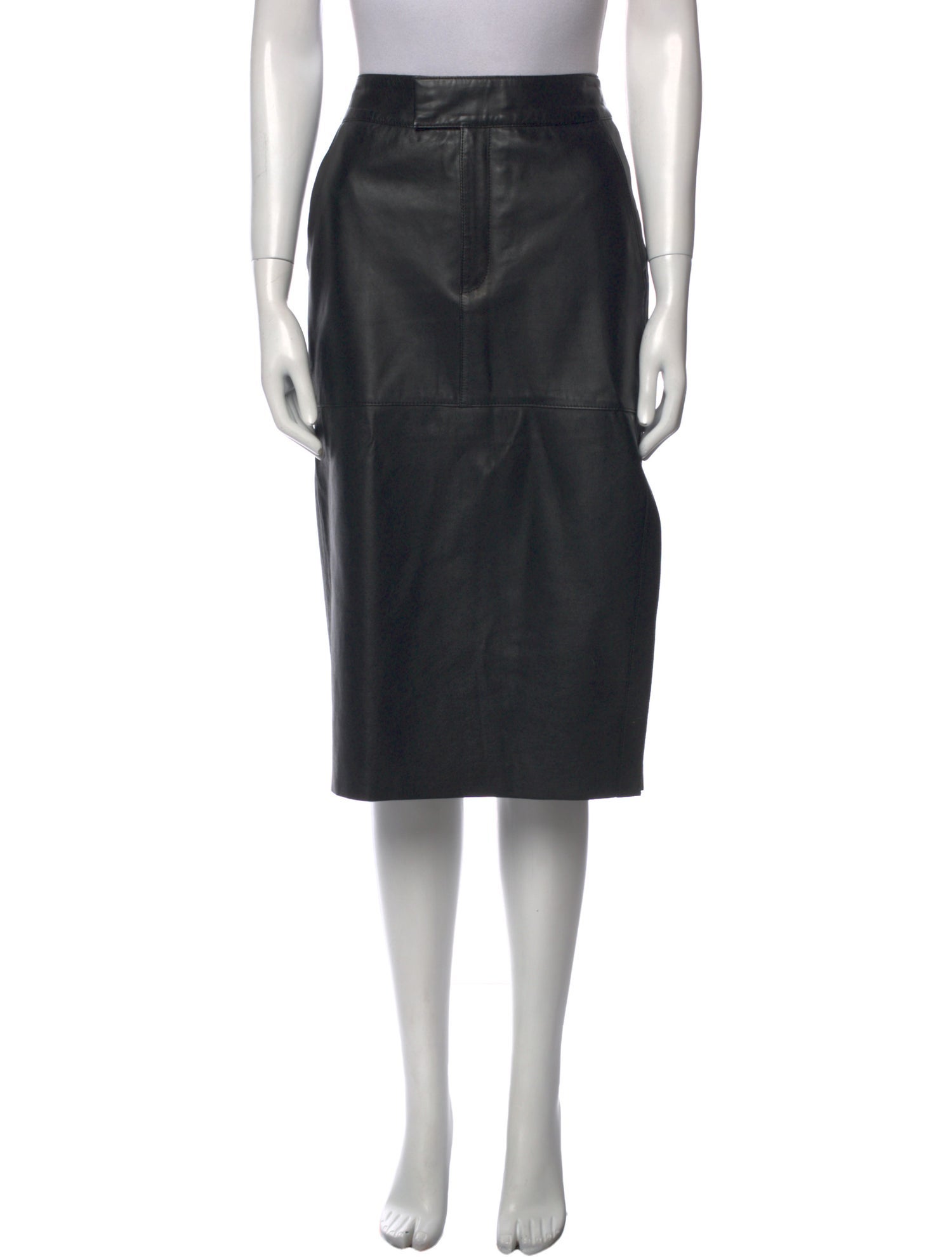 Helmut Lang Lamb Leather Knee-Length Skirt