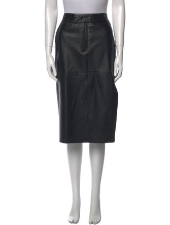 Helmut Lang Lamb Leather Knee-Length Skirt
