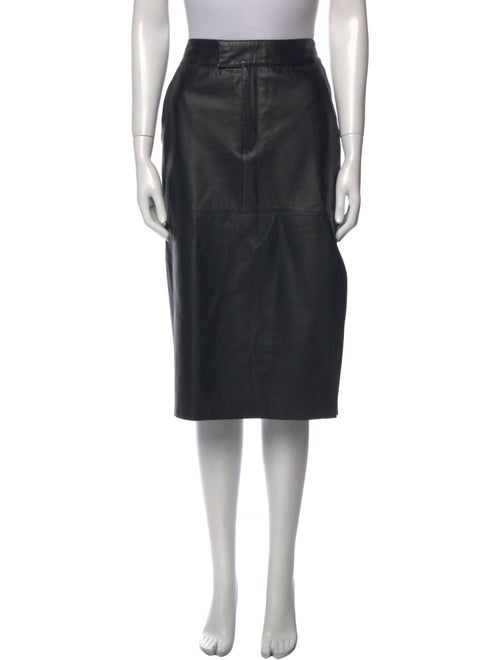 Helmut Lang Lamb Leather Knee-Length Skirt