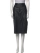 Helmut Lang Lamb Leather Knee-Length Skirt