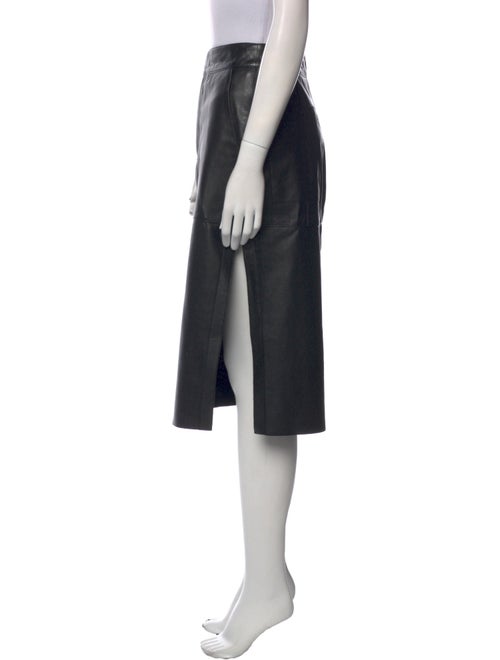 Helmut Lang Lamb Leather Knee-Length Skirt