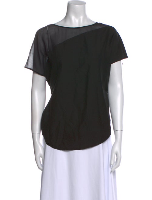 Helmut Lang Bateau Neckline Short Sleeve T-Shirt