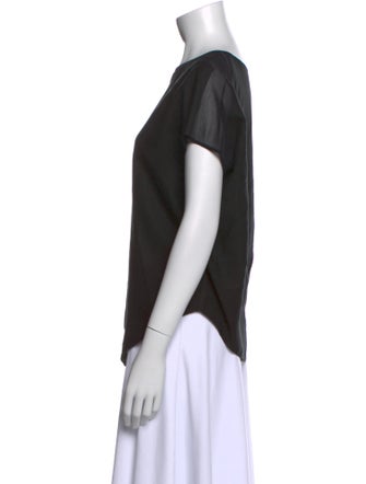 Helmut Lang Bateau Neckline Short Sleeve T-Shirt