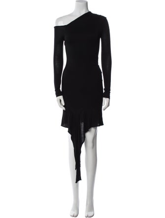 Helmut Lang One-Shoulder Midi Length Dress
