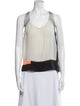 Helmut Lang Colorblock Pattern Scoop Neck Top