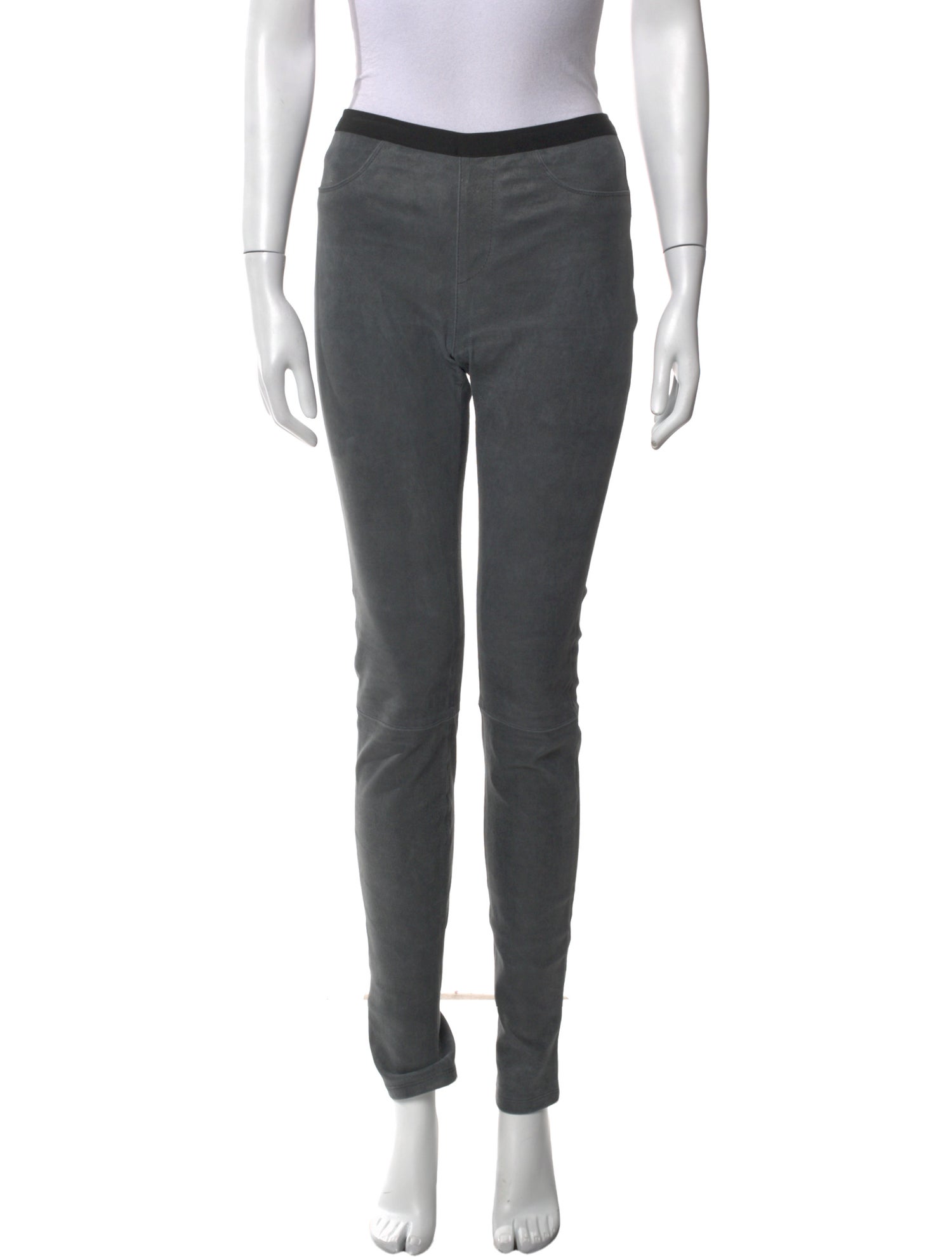 Helmut Lang Lamb Leather Skinny Leg Pants