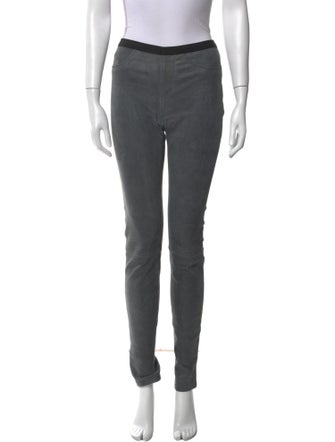 Helmut Lang Lamb Leather Skinny Leg Pants