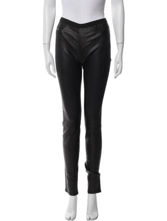 Helmut Lang Lamb Leather Skinny Leg Pants