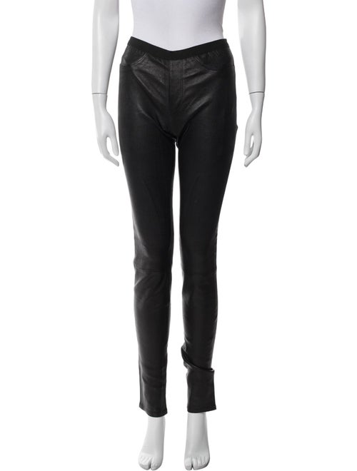 Helmut Lang Lamb Leather Skinny Leg Pants