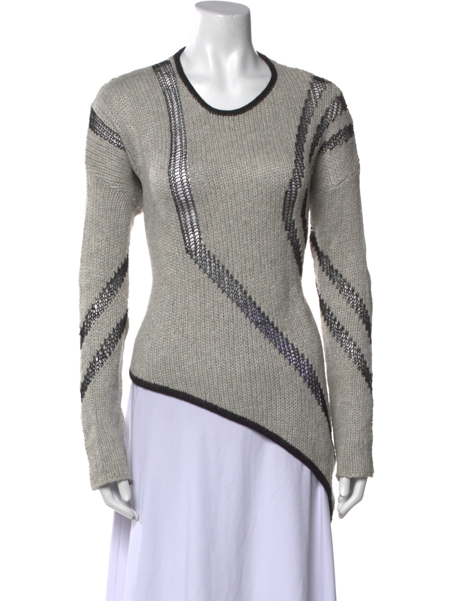 Helmut Lang Graphic Print Scoop Neck Sweater