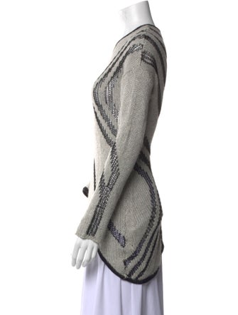 Helmut Lang Graphic Print Scoop Neck Sweater