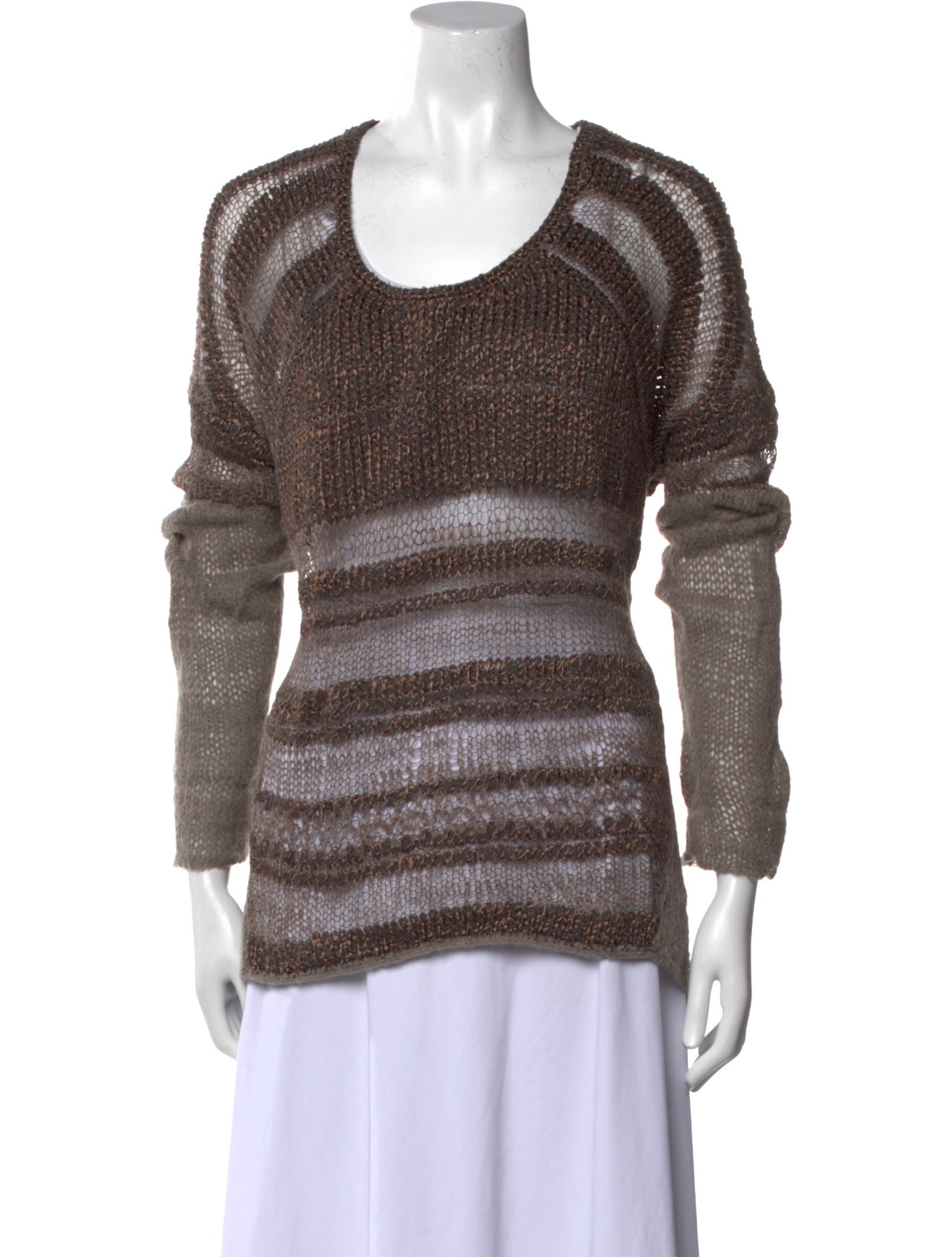 Helmut Lang Silk Striped Sweater