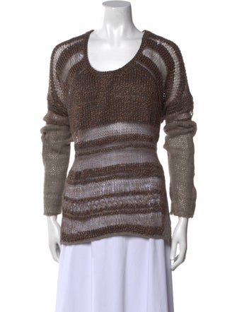 Helmut Lang Silk Striped Sweater