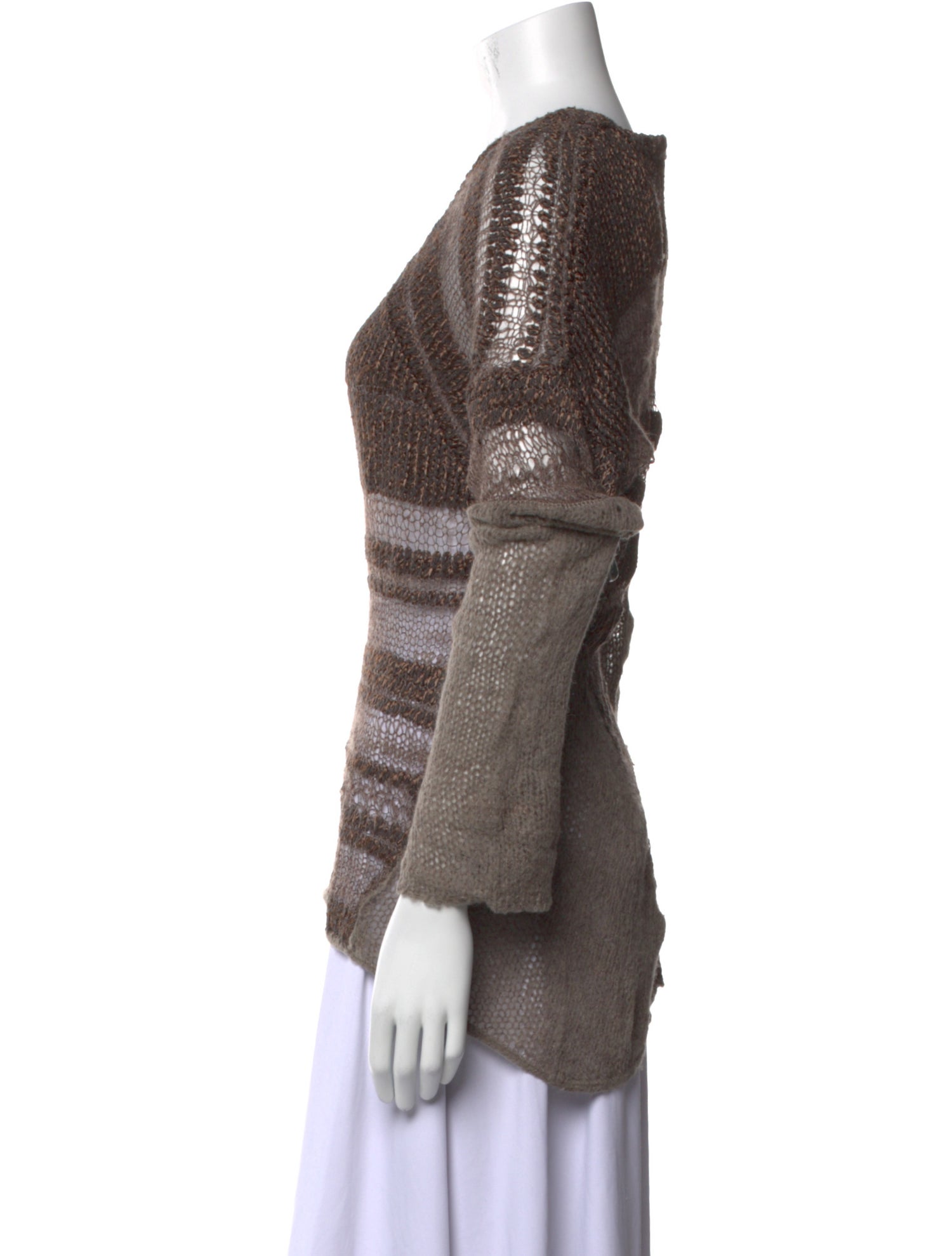 Helmut Lang Silk Striped Sweater