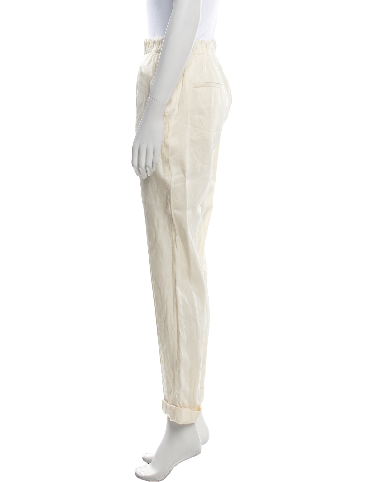 Helmut Lang Silk Straight Leg Pants