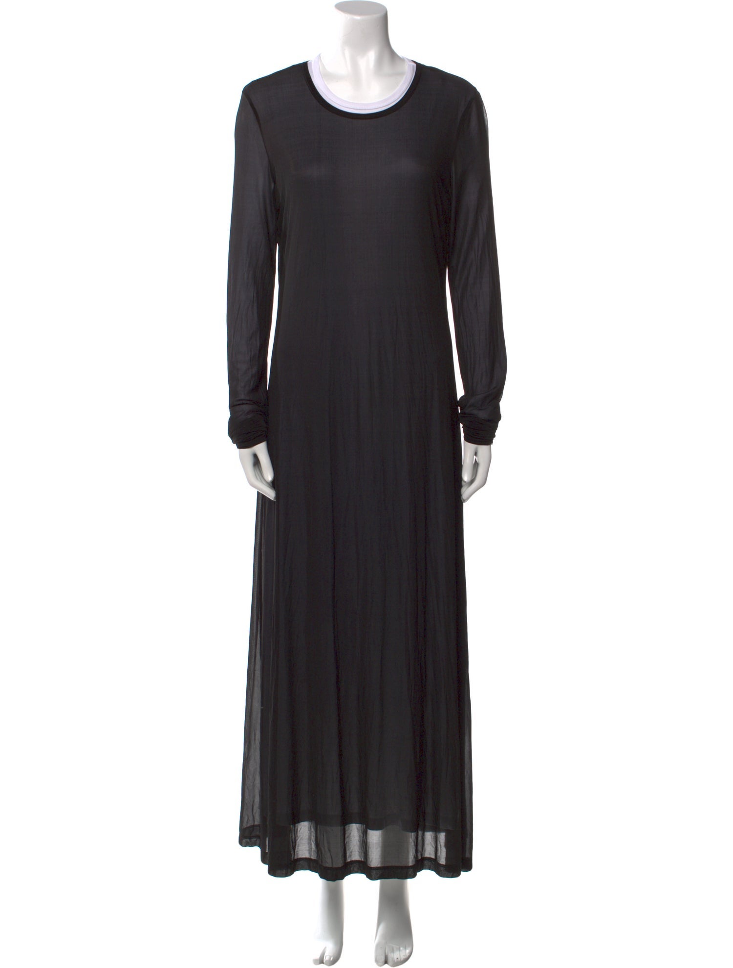 Helmut Lang Scoop Neck Long Dress
