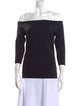 Helmut Lang Off-The-Shoulder Three-Quarter Sleeve Top