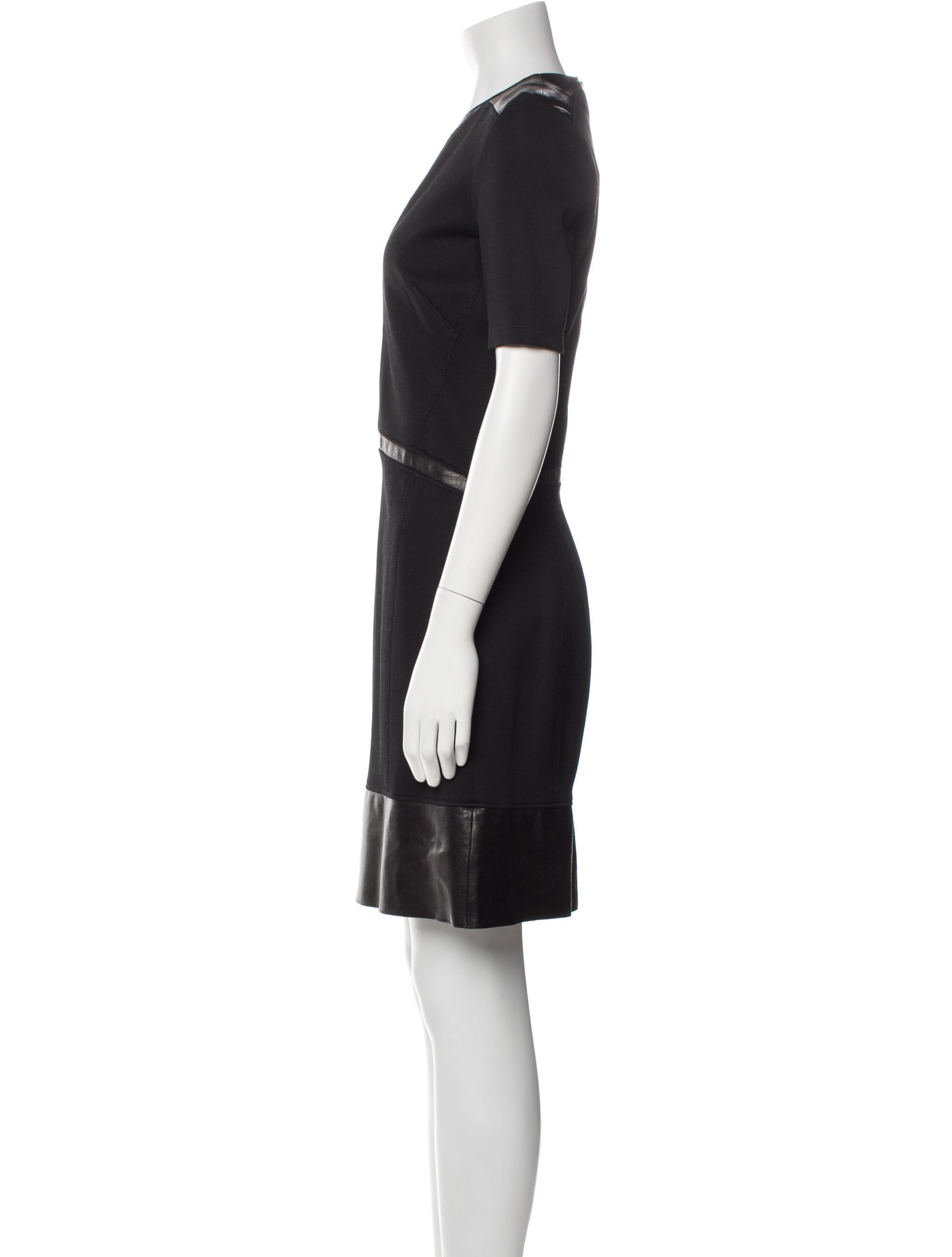 Helmut Lang V-Neck Knee-Length Dress
