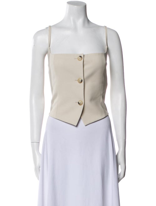 Helmut Lang Square Neckline Sleeveless Crop Top