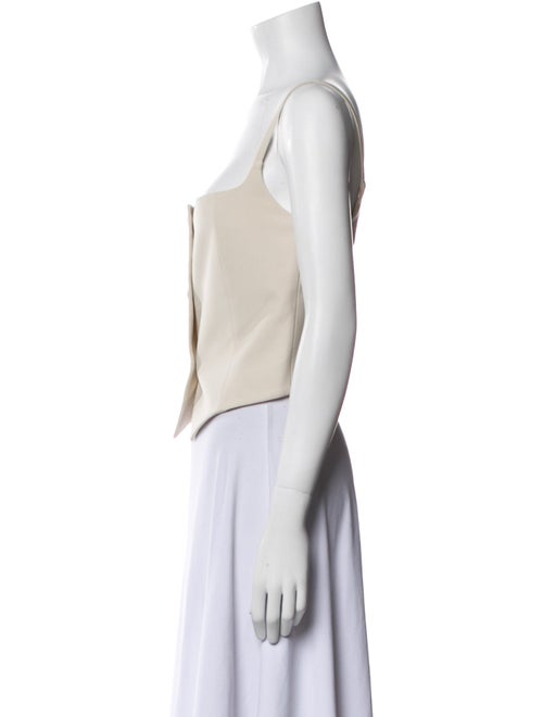 Helmut Lang Square Neckline Sleeveless Crop Top
