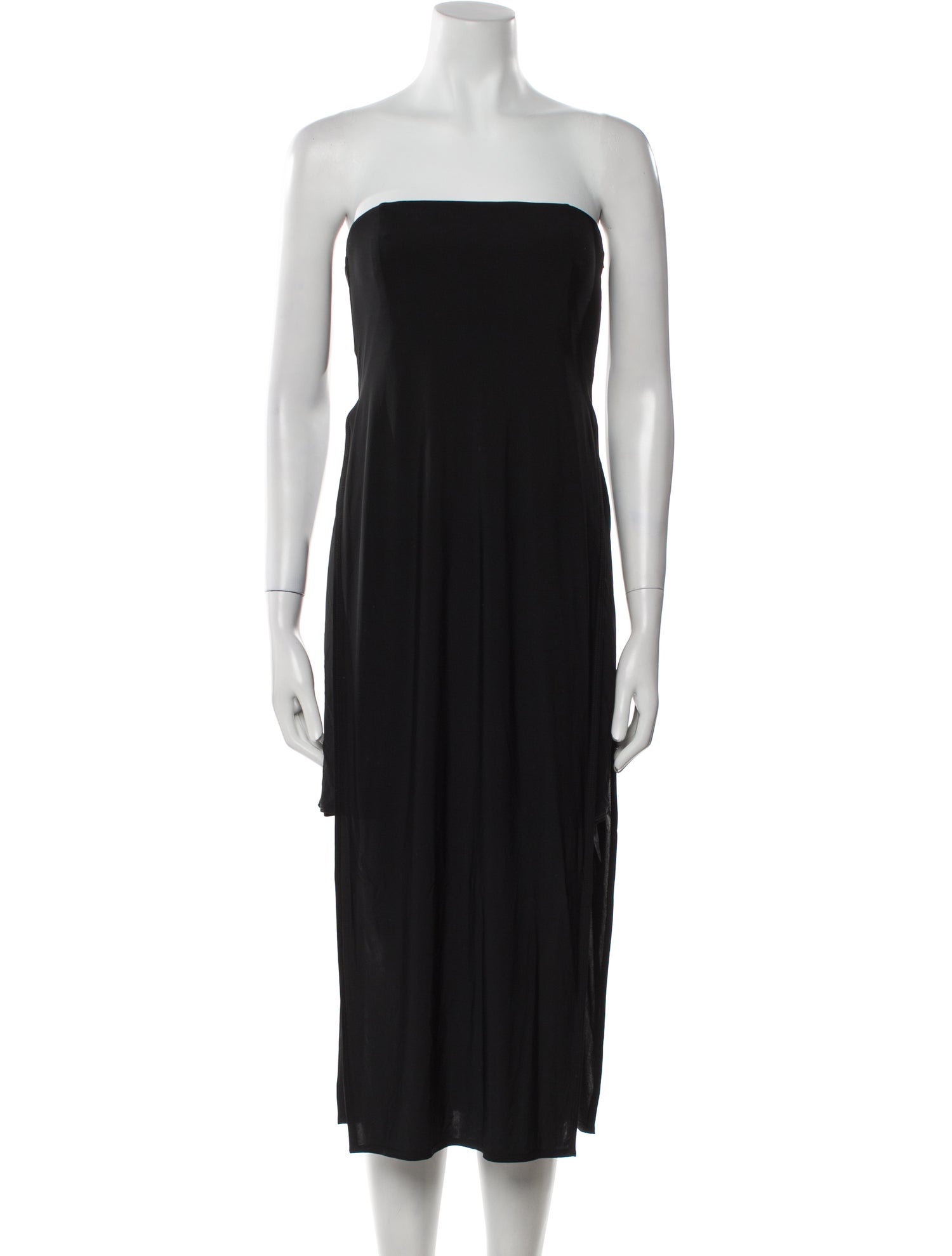 Helmut Lang Strapless Knee-Length Dress