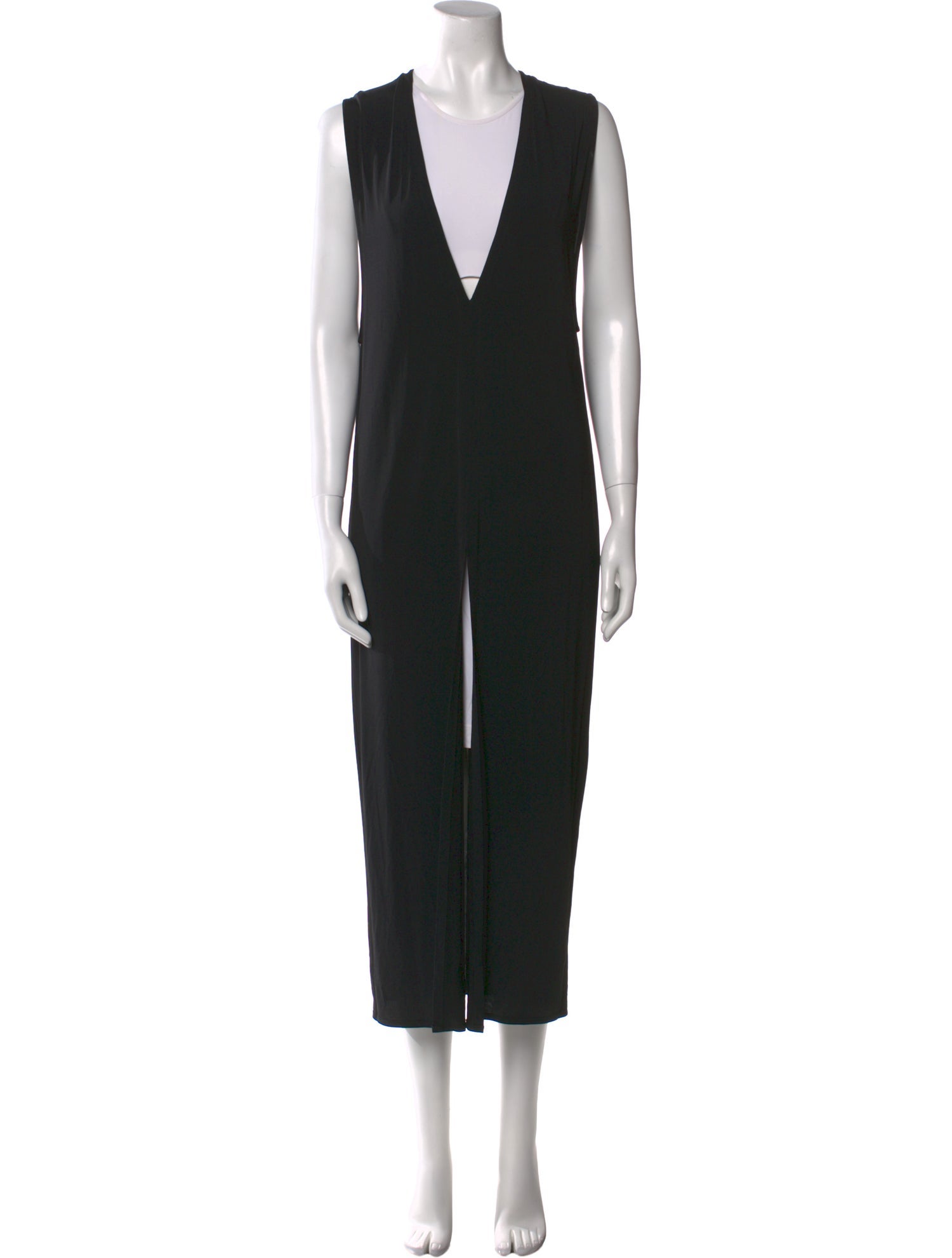 Helmut Lang V-Neck Long Dress