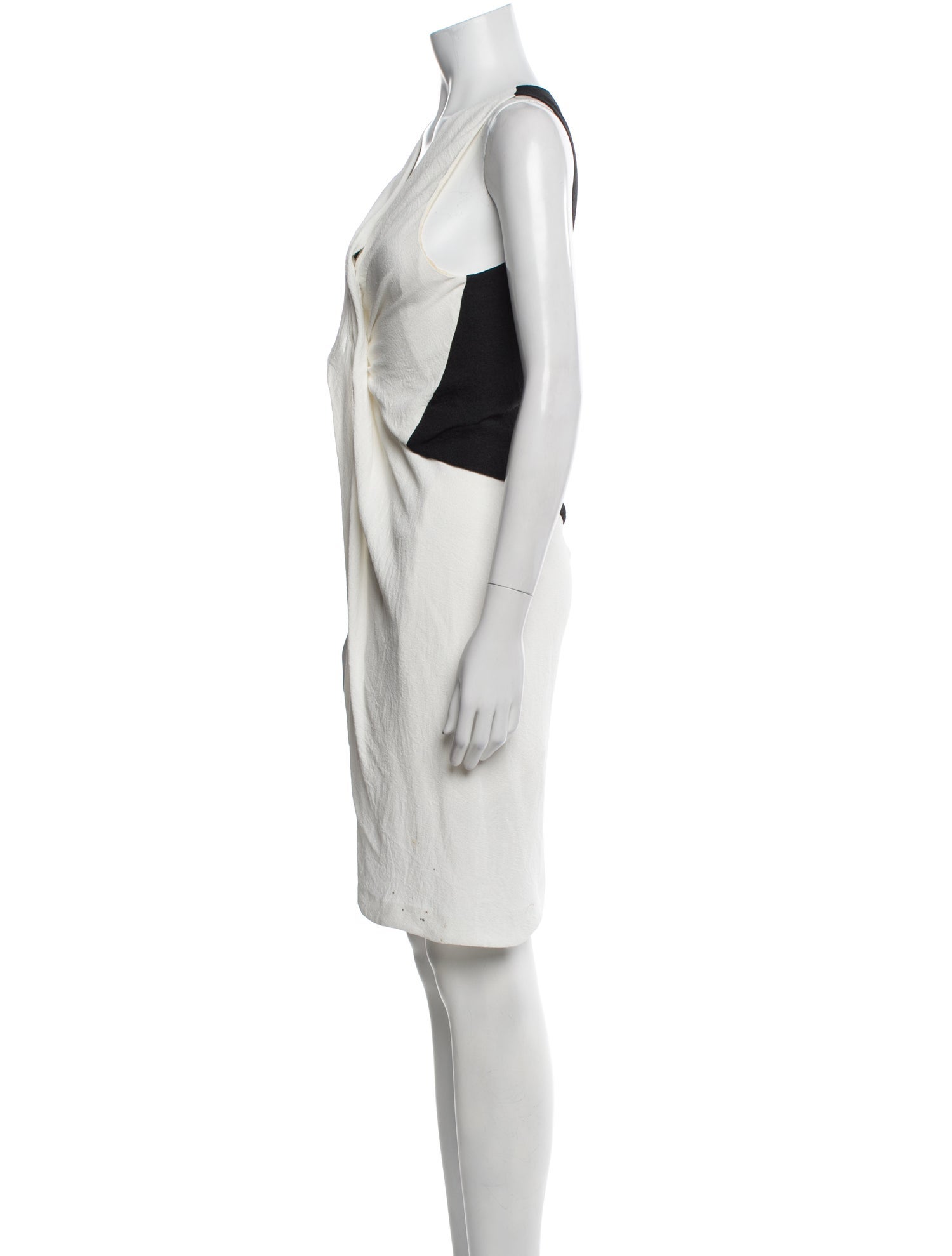 Helmut Lang V-Neck Knee-Length Dress