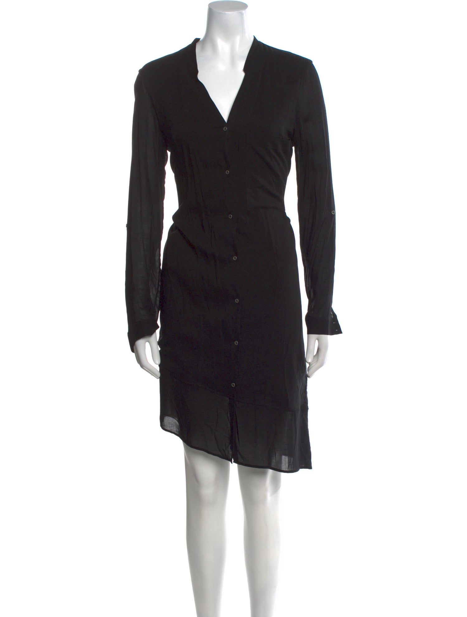 Helmut Lang V-Neck Knee-Length Dress