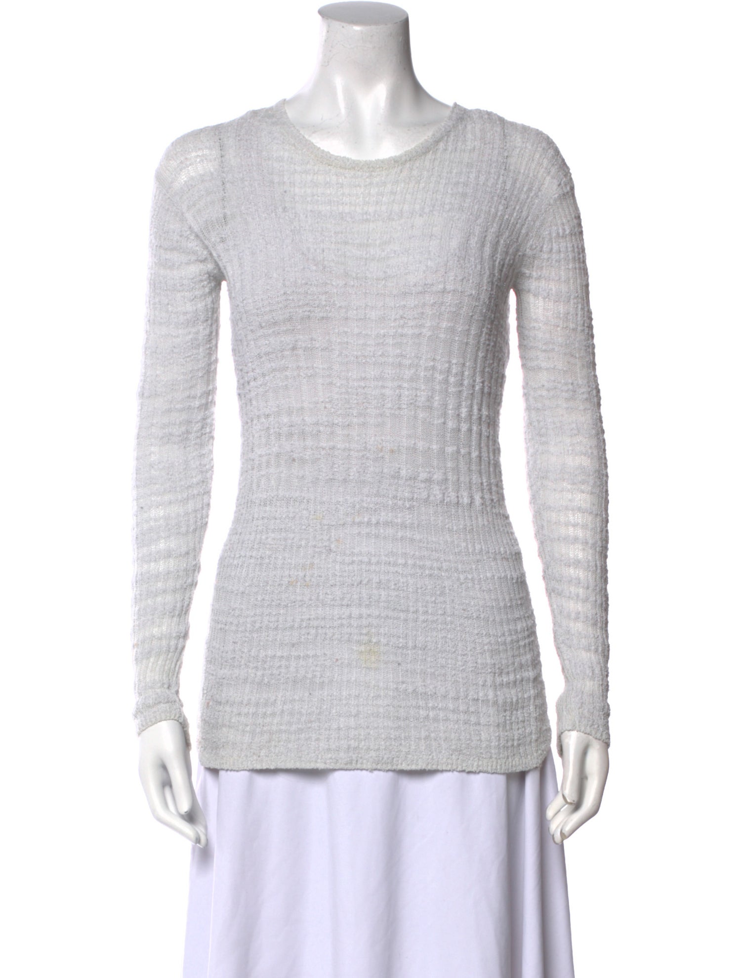 Helmut Lang Scoop Neck Long Sleeve Top
