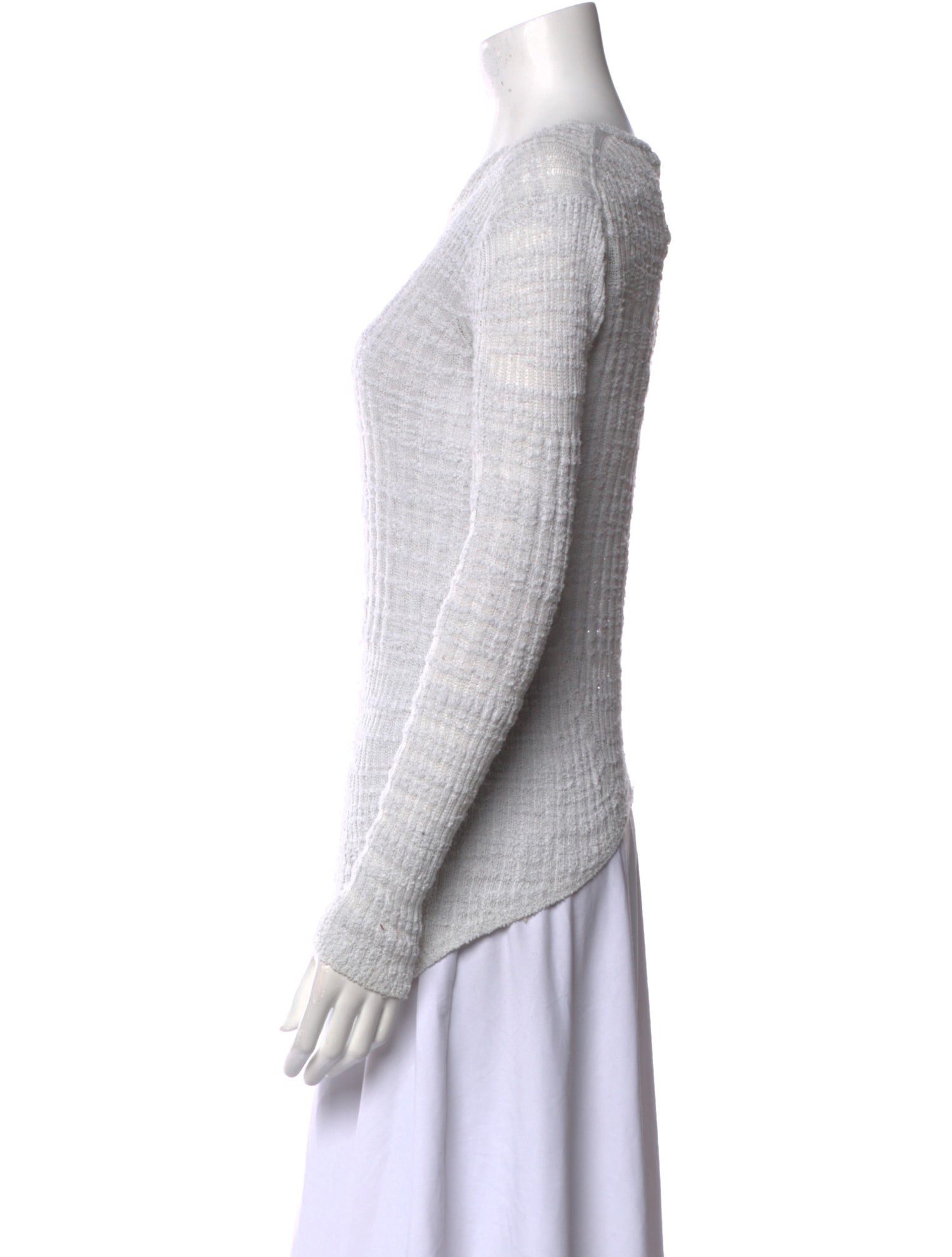 Helmut Lang Scoop Neck Long Sleeve Top