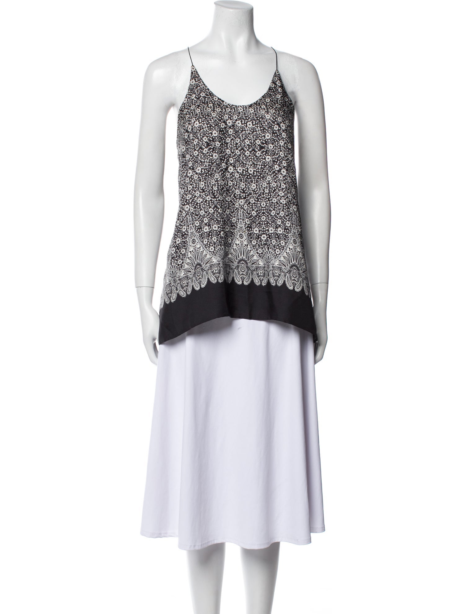 Helmut Lang Silk Printed Top