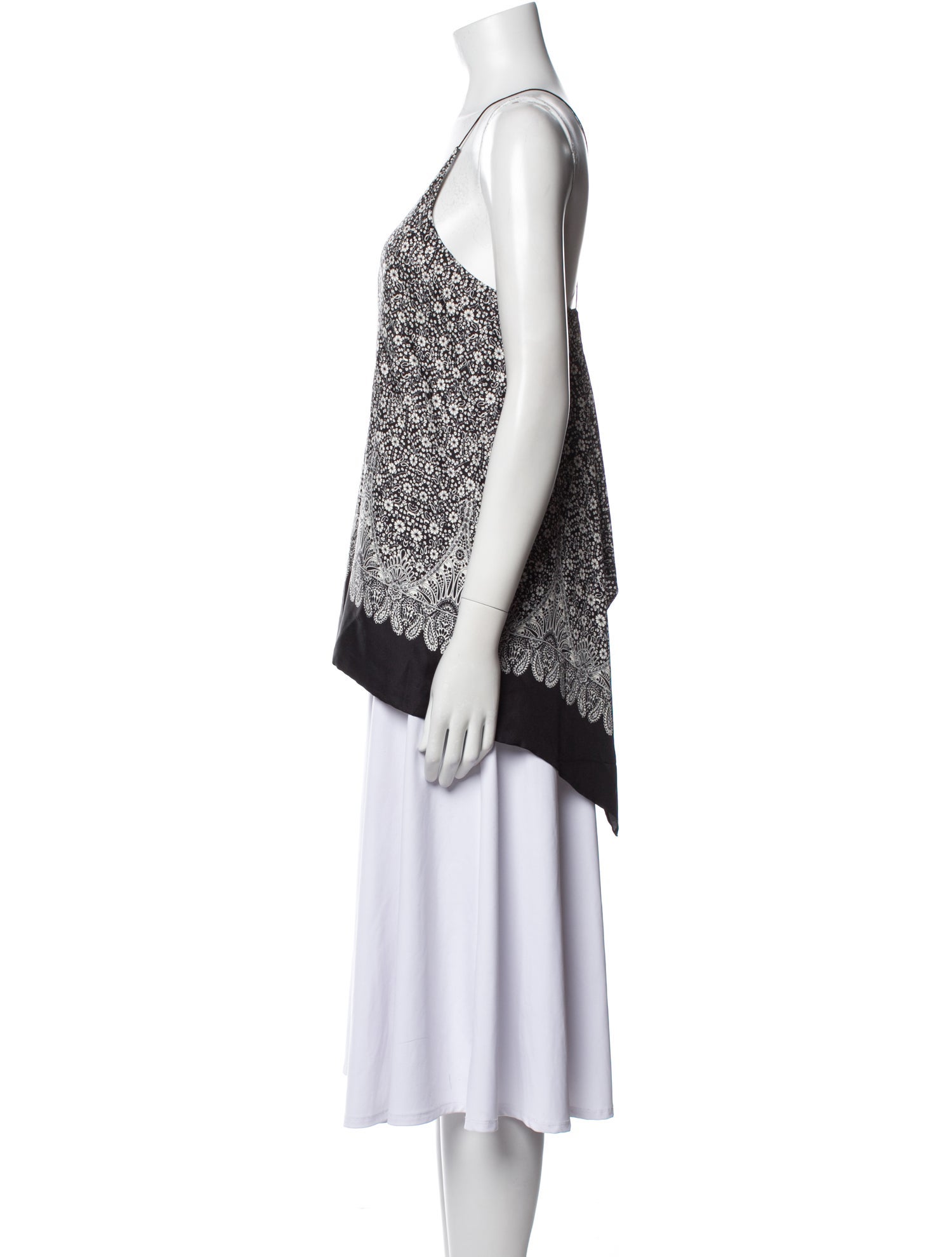 Helmut Lang Silk Printed Top