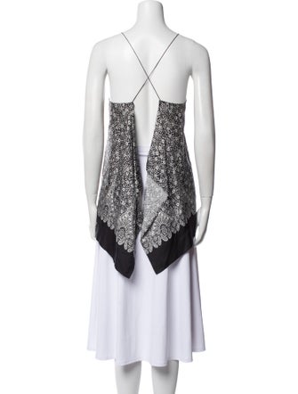 Helmut Lang Silk Printed Top