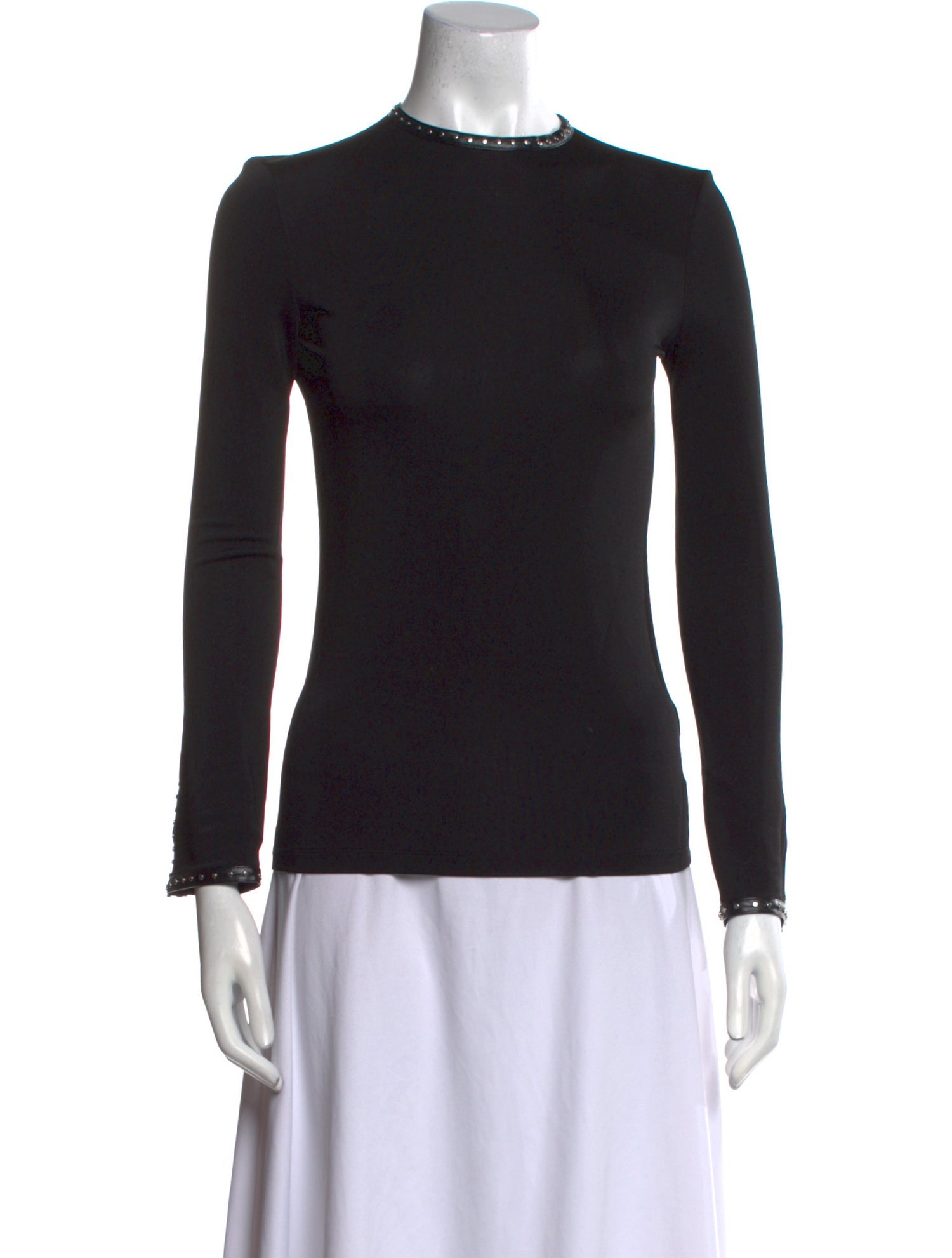 Helmut Lang Mock Neck Long Sleeve Top