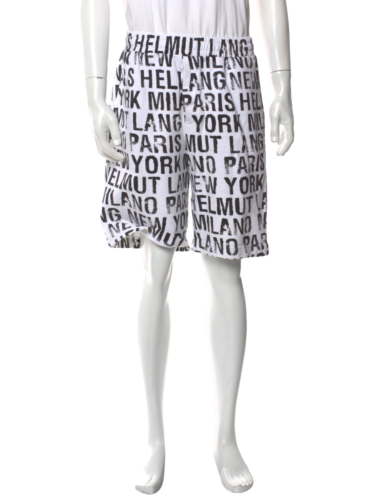 Helmut Lang Printed Flat Front Shorts