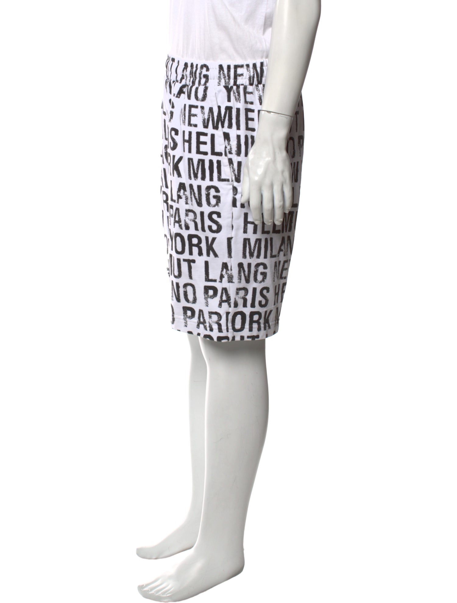 Helmut Lang Printed Flat Front Shorts