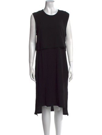 Helmut Lang Crew Neck Midi Length Dress