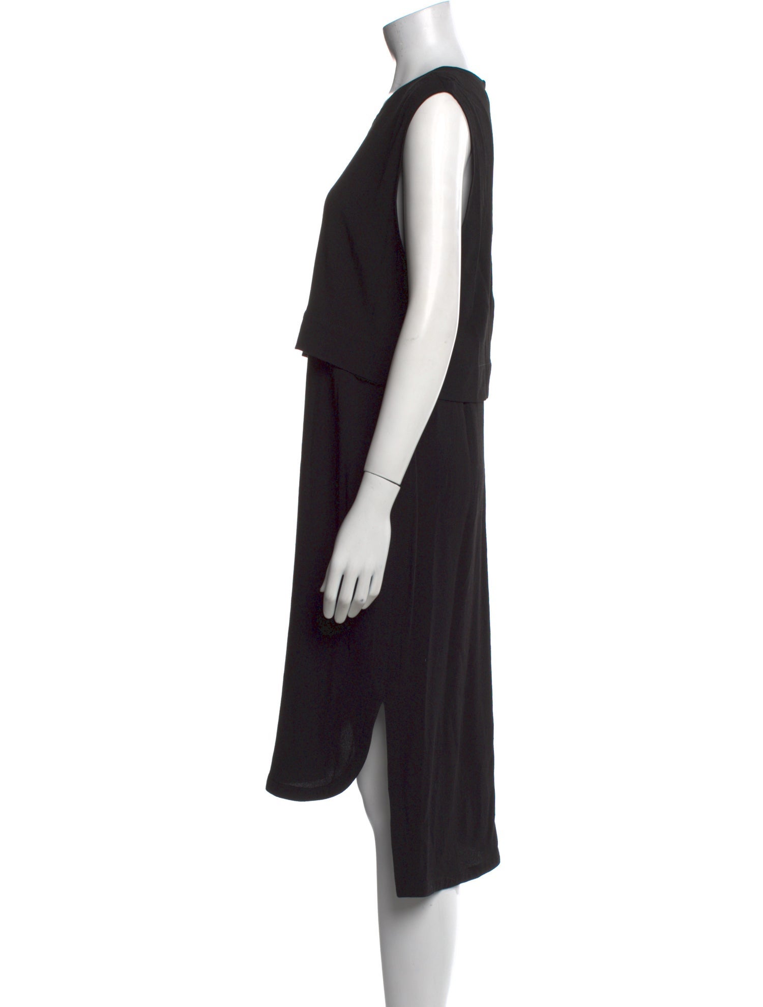 Helmut Lang Crew Neck Midi Length Dress