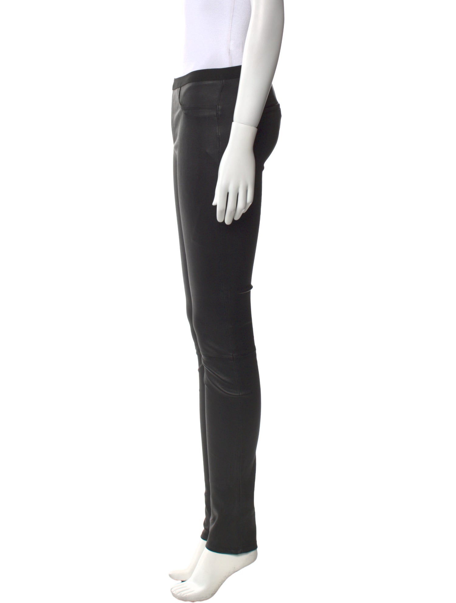 Helmut Lang Lamb Leather Skinny Leg Pants