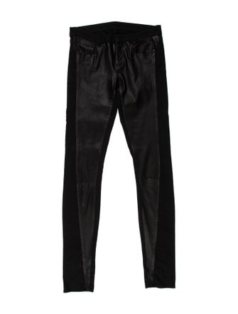 Helmut Lang Leather Skinny Leg Pants